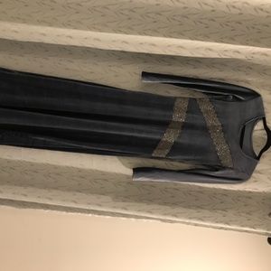 Hand embroidered velvet dress